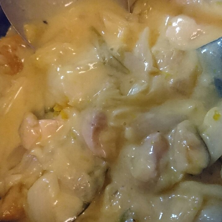 カボチャと鶏肉の豆乳シチュー
